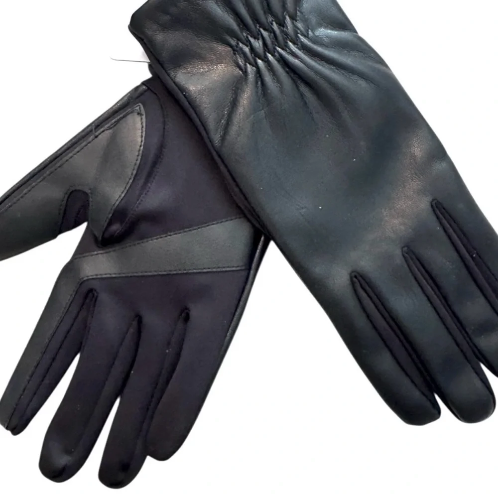 Isotoner Women's Black Touch Screen Gloves, Sz L/XL Orig $52